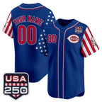 Custom Cincinnati Reds America 250 Edition Vapor Premier Limited Royal Jereymy Stitched Jerseys
