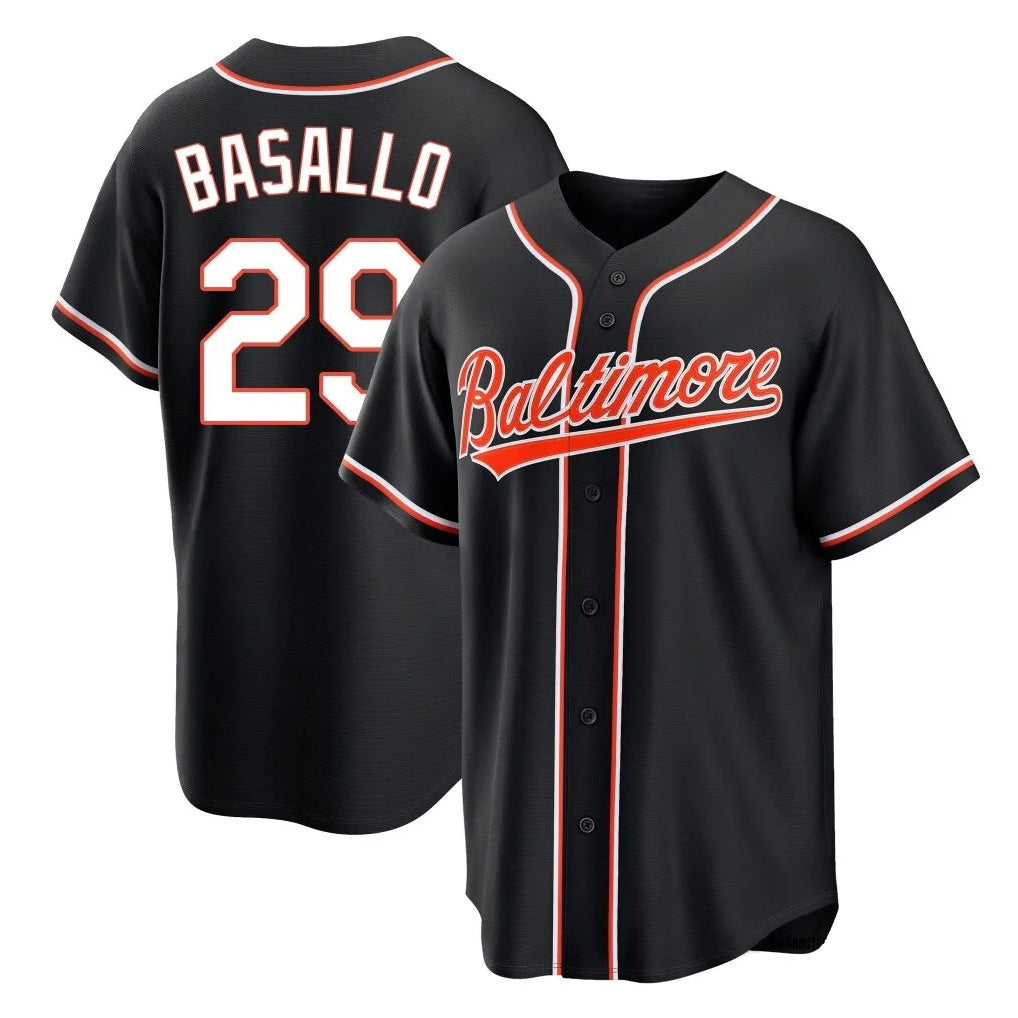 Baltimore Orioles #29 Samuel Basallo Player Black Jereymy Out Home Game Stitched Jerseys