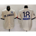 Los Angeles Dodgers #18 Yoshinobu Yamamoto Cream Jereymy 2024 City Connect Limited Jersey