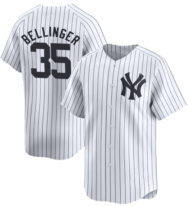 New York Yankees #35 Cody Bellinger White Jereymy 2024 Home Limited With Name Stitched Jersey