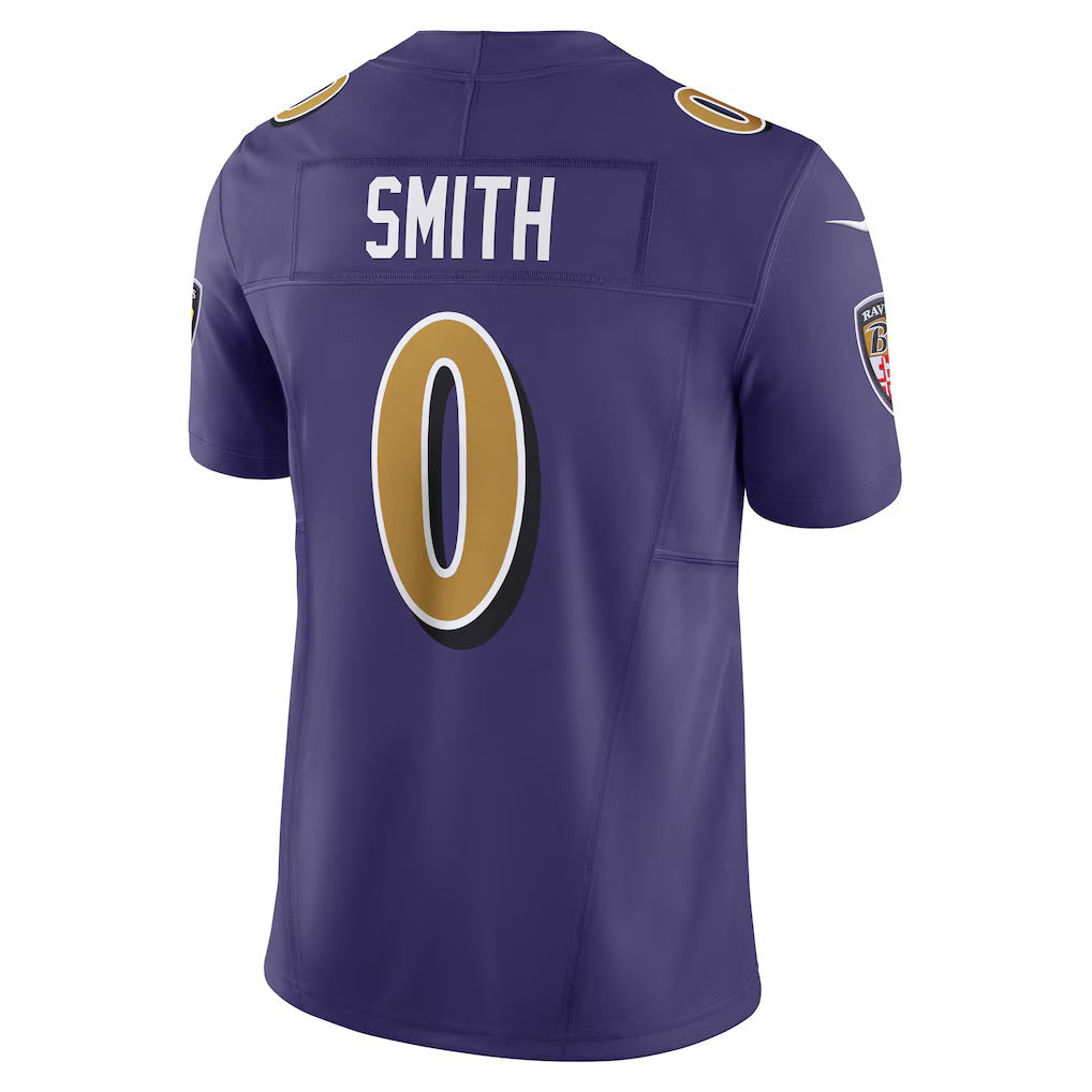 B.Ravens #0 Roquan Smith Purple Jereymy Alternate 2 Vapor F.U.S.E. Limited Jersey