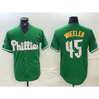Philadelphia Phillies #45 Zack Wheeler Kelly Green Jereymy Cool Base Jersey
