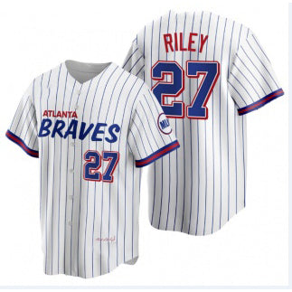 Atlanta Braves #27 Austin Riley 2021 City Connect Stitched White Jereymy Jersey