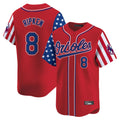 Baltimore Orioles #8 Cal Ripken Player Red Jereymy Independence Day Vapor Premier Limited Home Game Stitched Jerseys