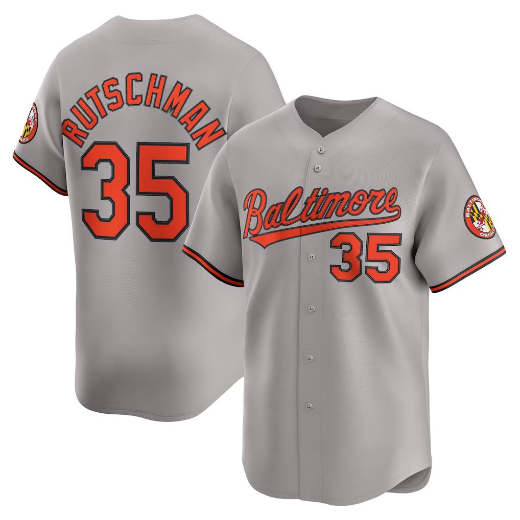 Baltimore Orioles #35 Adley Rutschman Gray Jereymy Road Limited Player Jersey