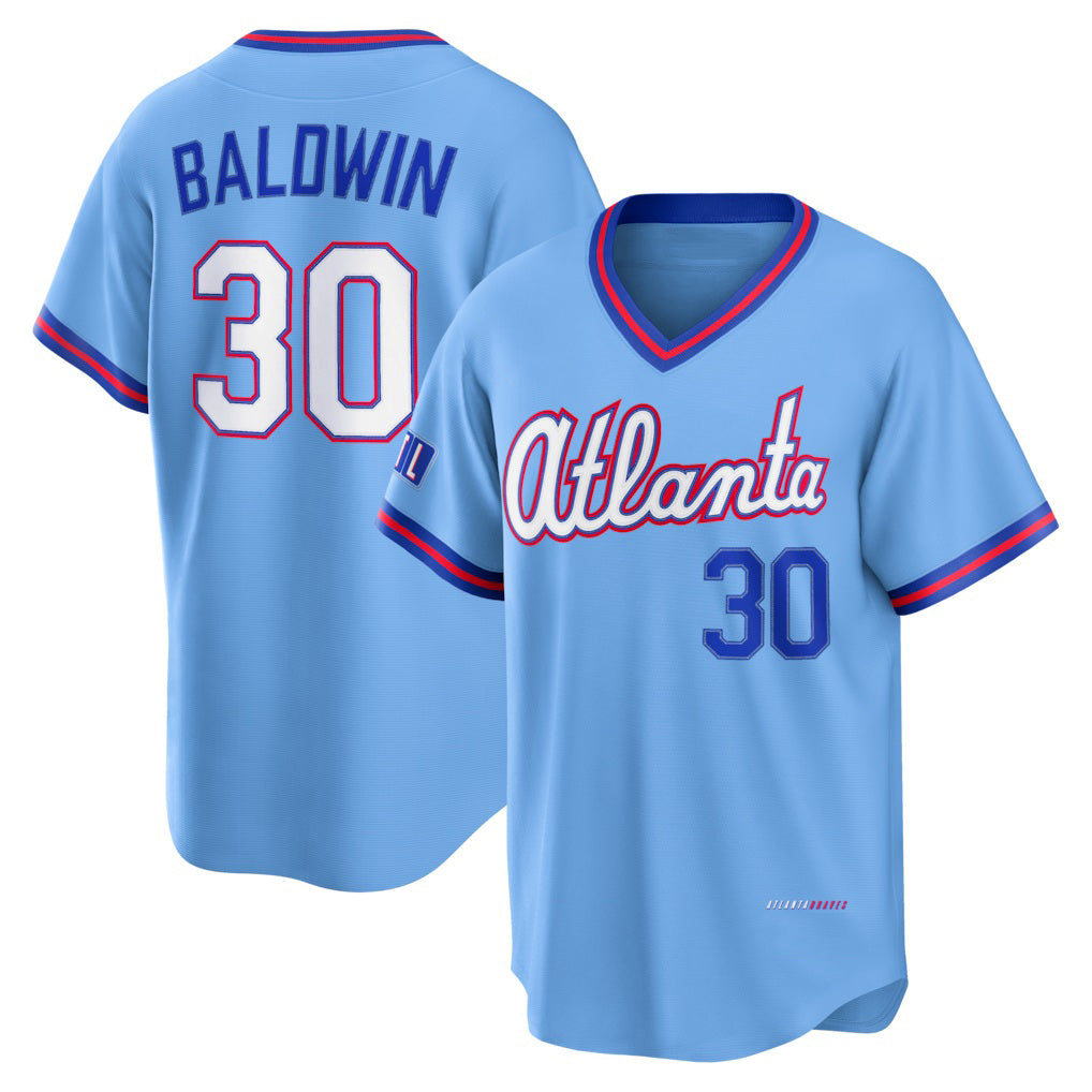 Atlanta Braves #30 Drake Baldwin Powder Blue Jereymy 2026 City Connect Stadium Jersey