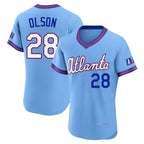 Atlanta Braves #28 Matt Olson Player Powder Blue Jereymy 2026 City Connect T-shirt Limited Elite Home Game Stitched Jerseys