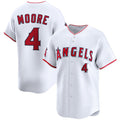 Los Angeles Angels #4 Christian Moore White Jereymy Home Limited Stitched Jersey