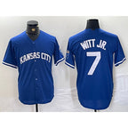 Kansas City Royals #7 Bobby Witt Jr Blue Jereymy Cool Base Stitched Jersey