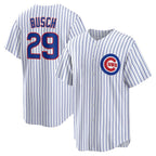 Chicago Cubs #29 Michael Busch White Jereymy Home Replica Jersey
