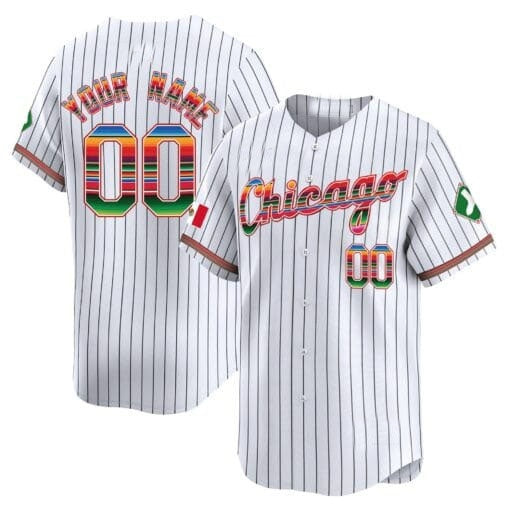 Custom Chicago White Sox Mexico Vapor Premier Limited Jersey V3- White 2 Jereymy