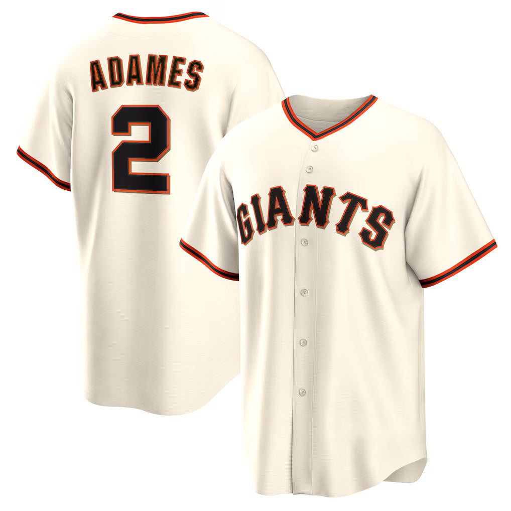 San Francisco Giants #2 Willy Adames Jereymy Cream Home Replica Jersey