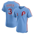Philadelphia Phillies #3 Bryce Harper Light Blue Jereymy Alternate Elite Jersey