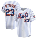 New York Mets #23 David Peterson White Jereymy 2025 Home Limited Stitched Jersey