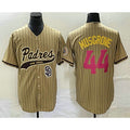 San Diego Padres #44 Joe Musgrove Tan Jereymy Pinstripe 2023 City Connect Cool Base Stitched Jersey 2