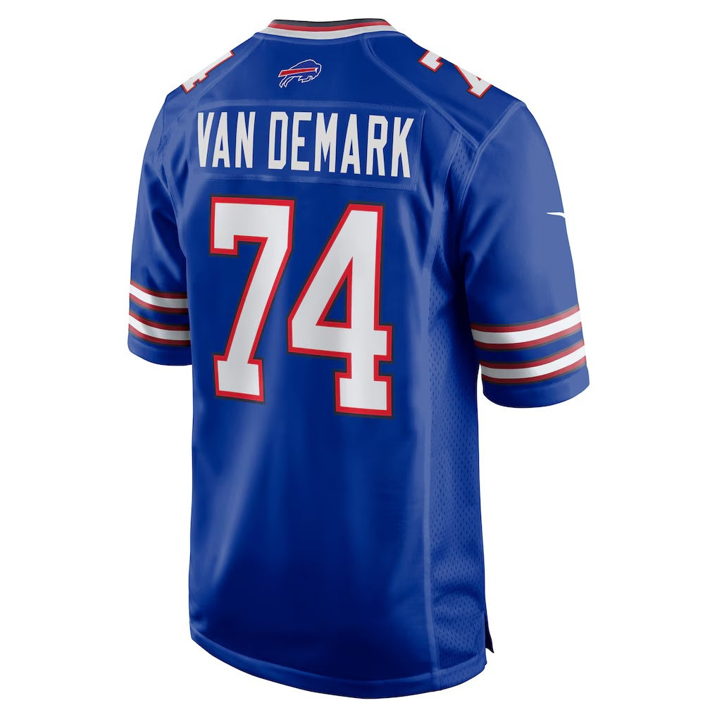 B.Bills #74 Ryan Van Demark Royal Jereymy Game Player Jersey