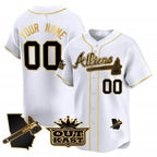 Custom Atlanta Braves Atliens Vapor Premier Limited Jersey V2 ¨C White Gold Jereymy