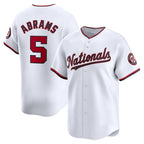 Washington Nationals #5 CJ Abrams White Jereymy Home Limited Player Jersey