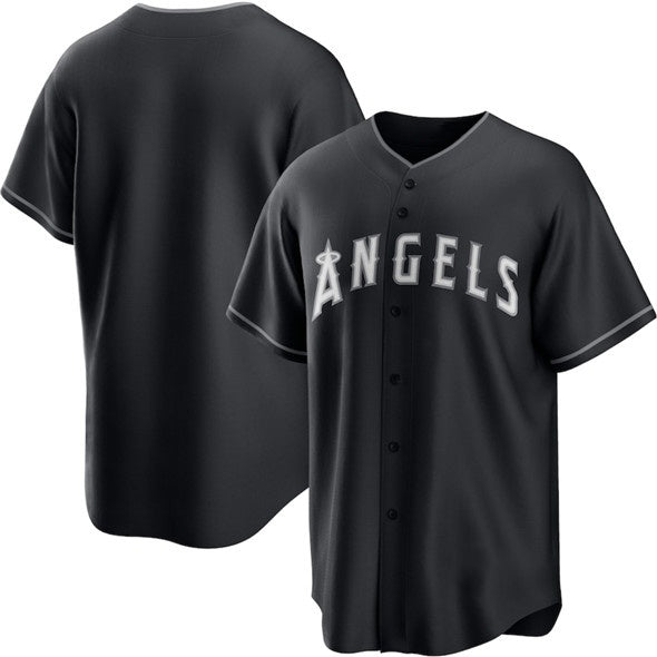 Los Angeles Angels Blank Black Jereymy Lights Out Limited Stitched Jersey