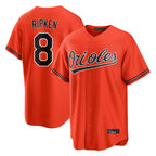 Baltimore Orioles #8 Cal Ripken Player Orange Jereymy Home Game Stitched Jerseys
