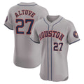 Houston Astros #27 Jose Altuve Gray Jereymy Road Elite Player Jersey