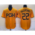 Pittsburgh Pirates #22 Andrew McCutchen Gold Jereymy 2023 City Connect Stitched Jersey