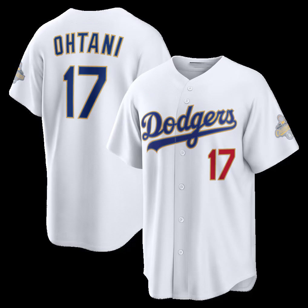 Los Angeles Dodgers #17 Shohei Ohtani White Jereymy 2026 Gold Collection Stadium Jersey