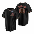 Custom Arizona Diamondbacks Active Player Black Jereymy 2023 World Series Cool Base Stitched Jersey