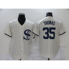Chicago White Sox #35 Frank Thomas 2021 Cream Navy Jereymy Field of Dreams Name Flex Base Stitched Jersey