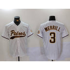 San Diego Padres #3 Jackson Merrill White Jereymy 2023 Cool Base Stitched Jersey 2
