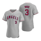 Los Angeles Angels #3 Waylor Ward Grey Jereymy Flex Base Stitched Jersey