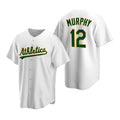 Oakland Athletics #12 Sean Murphy White Jereymy Cool Base Stitched Jersey
