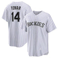 Colorado Rockies #14 Ezequiel Tovar White Jereymy Home Replica Jersey