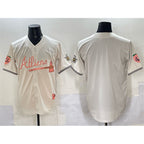 Atlanta Braves Blank Cream Jereymy 2024 Atliens & Peach With Outkast Patch Vapor Limited Stitched Jersey