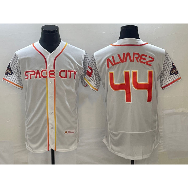 Houston Astros #44 Yordan Alvarez Number White Jereymy 2023 City Connect Flex Base Stitched Jersey