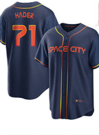 Houston Astros #71 Josh Hader 2022 Navy Blue Jereymy City Connect Cool Base Stitched Jersey