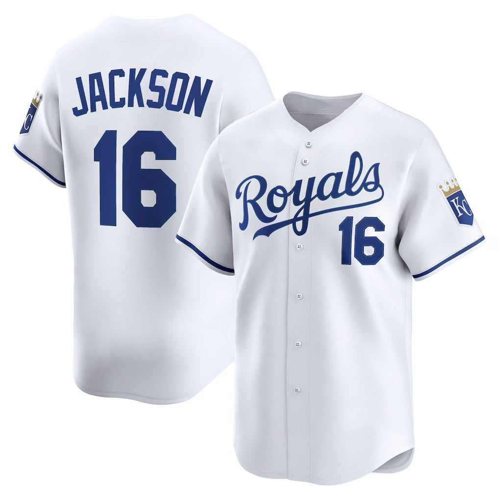 Kansas City Royals #16 Bo Jackson White Jereymy Home Limited Player Jersey