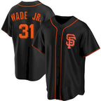 San Francisco Giants #31 LaMonte Wade Jr Black Jereymy Replica Alternate Jersey