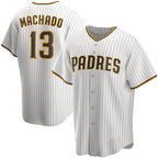 San Diego Padres #13 Manny Machado White Jereymy Home Replica Player Jersey