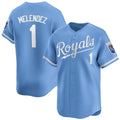 Kansas City Royals #1 MJ Melendez Light Blue Jereymy Alternate Limited Stitched Jersey