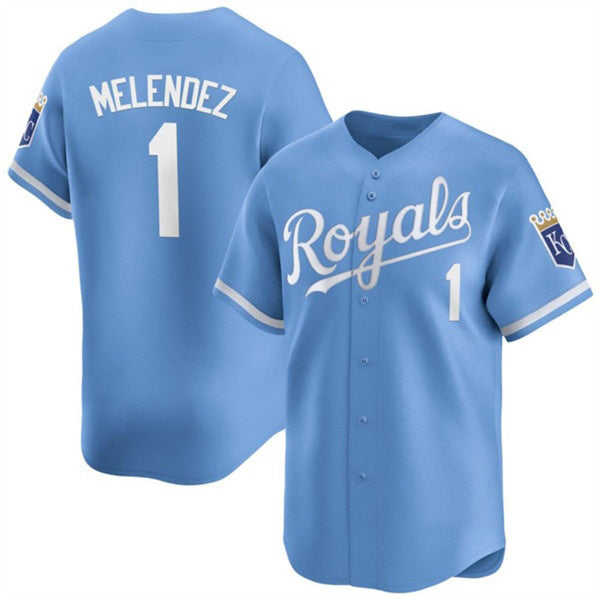 Kansas City Royals #1 MJ Melendez Light Blue Jereymy Alternate Limited Stitched Jersey