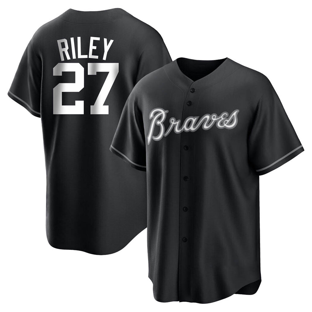 Atlanta Braves #27 Austin Riley Player Black Jereymy Home Game Stitched Jerseys