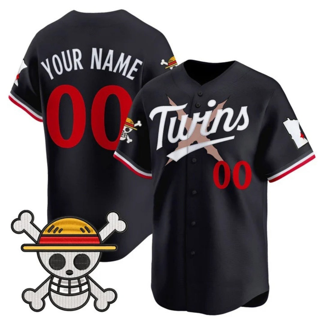 Custom Minnesota Twins x One Piece Navy Jereymy Vapor Premier Limited Jersey - Stitched