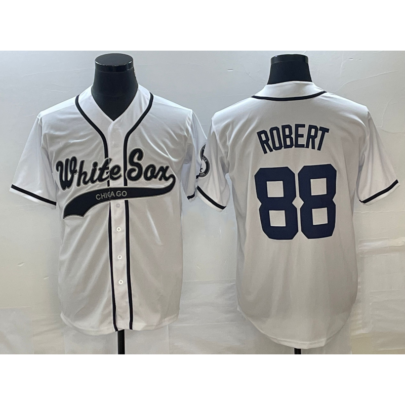 Chicago White Sox #88 Luis Robert White Jereymy Cool Base Stitched Jersey 2