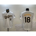 Los Angeles Dodgers #18 Yoshinobu Yamamoto White Gold Jereymy Home Limited Stitched Jersey 2
