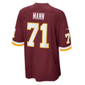 W.Football Team #71 Charles Mann Burgundy Jereymy Retired Player Jersey