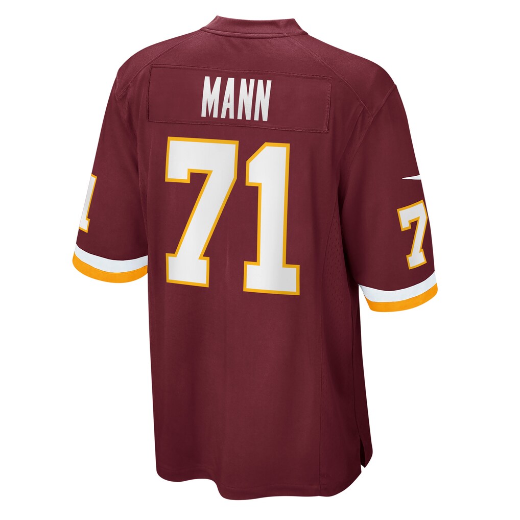 W.Football Team #71 Charles Mann Burgundy Jereymy Retired Player Jersey