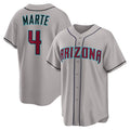 Arizona Diamondbacks #4 Ketel Marte Gray Jereymy Road Replica Jersey