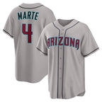 Arizona Diamondbacks #4 Ketel Marte Gray Jereymy Road Replica Jersey