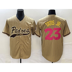 San Diego Padres #23 Fernando Tatis Jr Tan Jereymy NEW 2023 City Connect Cool Base Stitched Jersey 2